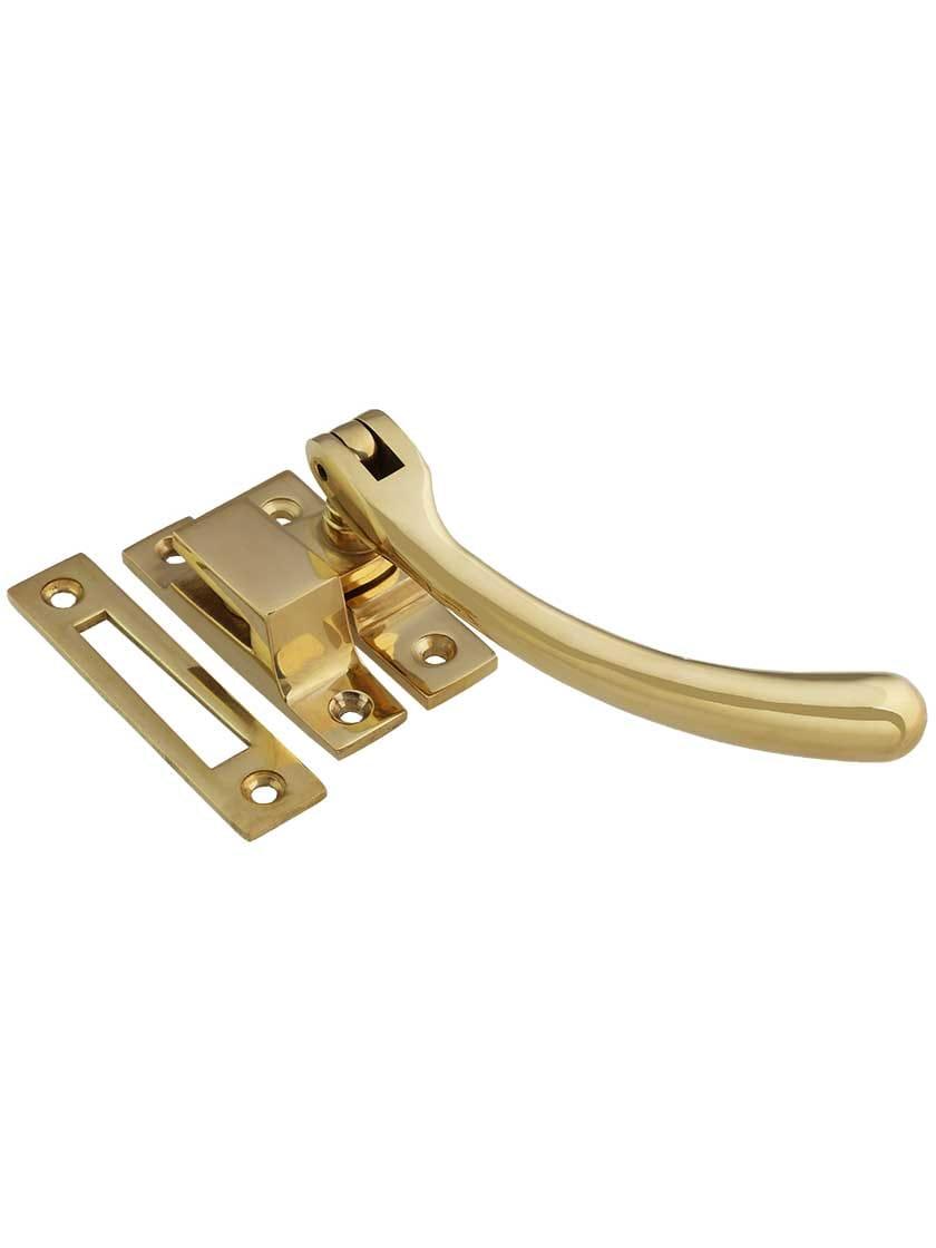 Latches |   Solid-Brass Casement Latch with Bulb Handle Casement Hardware Latches