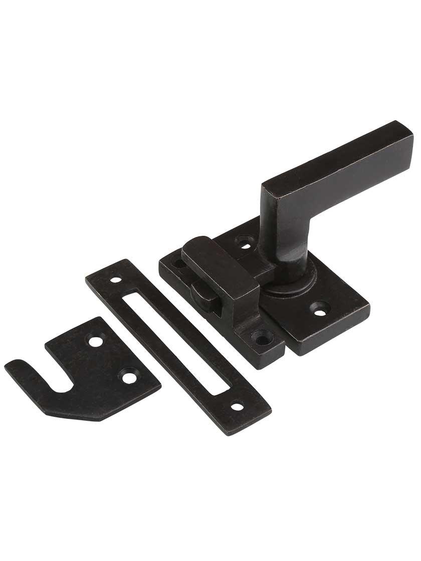 Latches |   Solid Bronze Straight Handle Casement Fastener Casement Hardware Dark Bronze