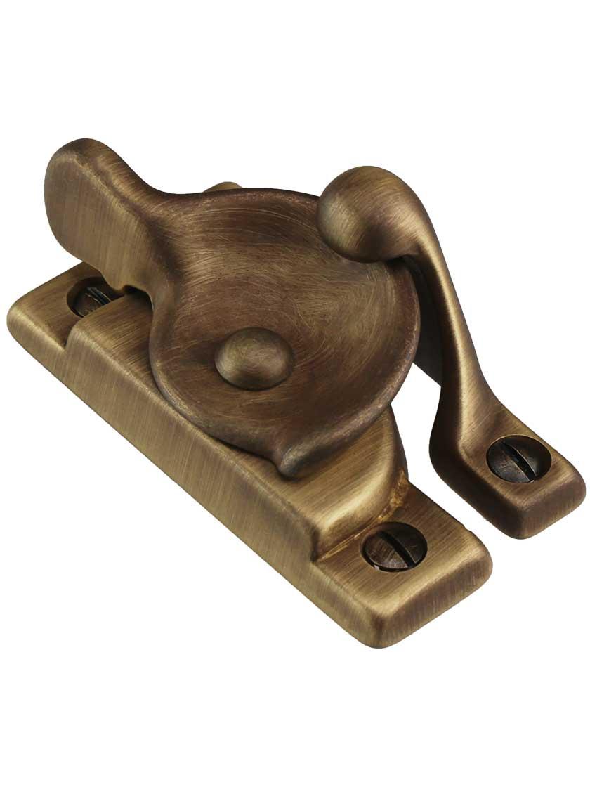 Locks |   Solid-Brass Crescent Sash Lock Locks Antique Brass/Oil-Rubbed Bronze/Polished Brass/Polished Nickel/Satin Nickel/Un-Lacquered Brass