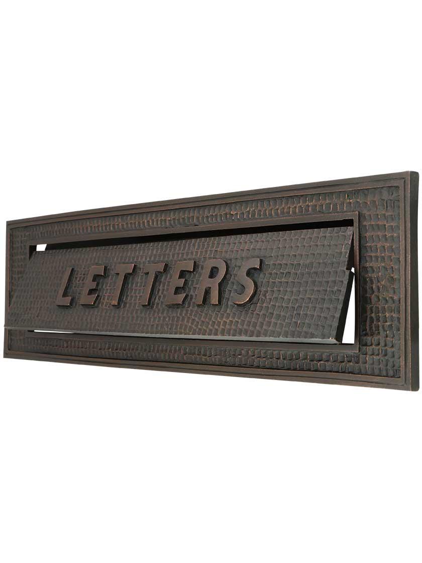 Mail Slots |   Large Bungalow Mail Slot With “Letters” Front Plate Mail Slots Mail Slots