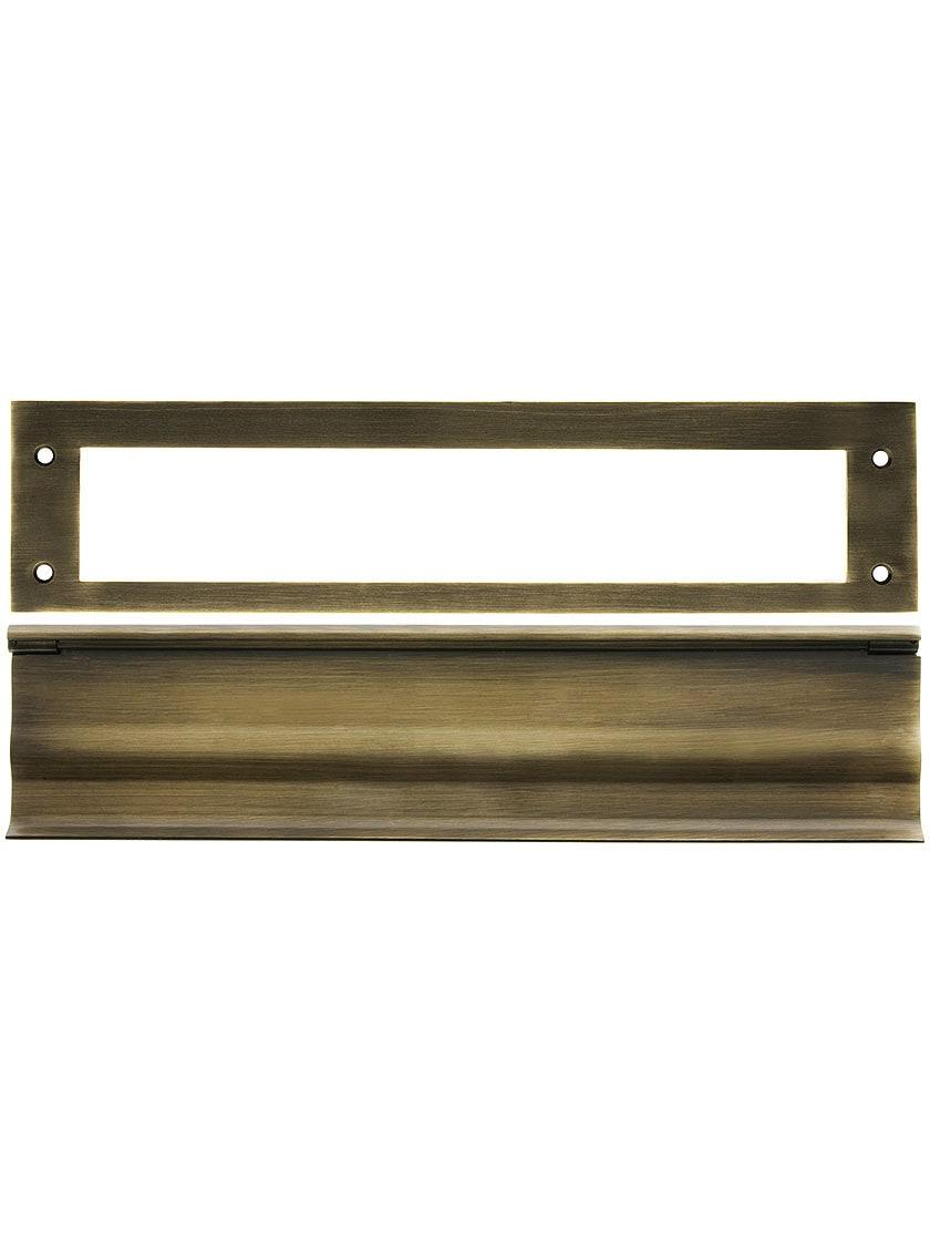 Mail Slots |   Mid-Century Mail Slot With Open Back Plate Mail Slots Antique Brass/Antique Pewter/Oil-Rubbed Bronze/Pvd/Satin Nickel