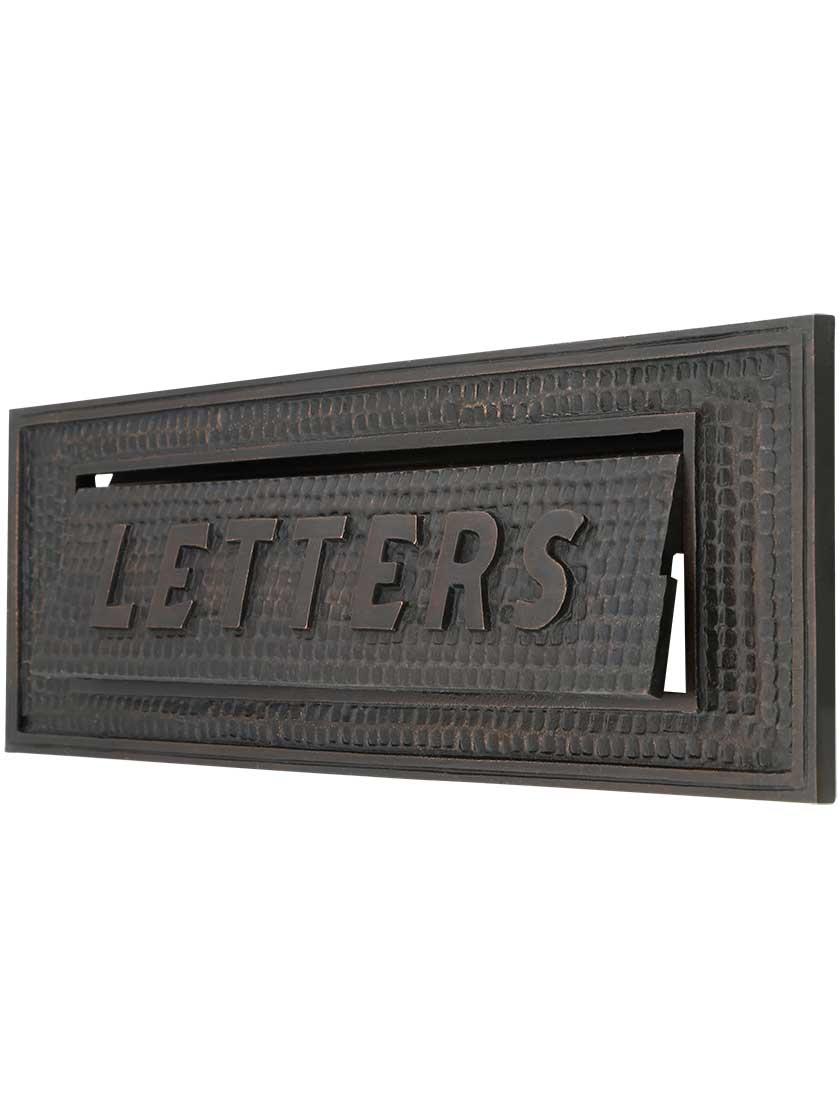 Mail Slots |   Standard Bungalow Mail Slot With “Letters” Front Plate Mailboxes & Slots Mail Slots