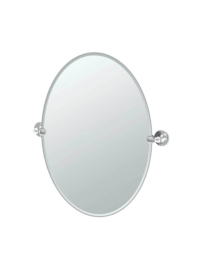 Mirrors |   Cafe Frameless Oval Bathroom Mirror – 19 1/2″ x 26 1/2″ Home Accessories Mirrors