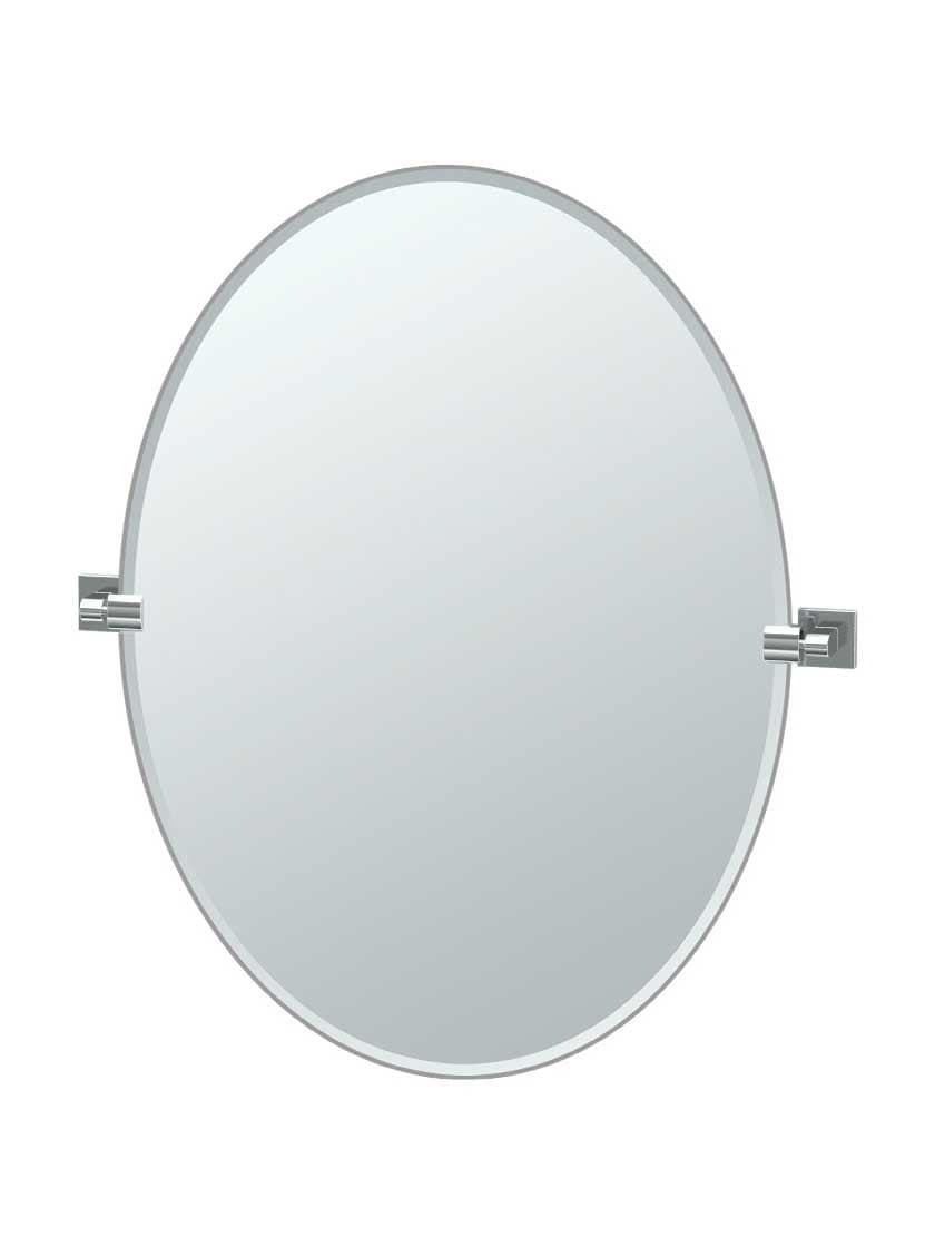 Mirrors |   Elevate Frameless Oval Bathroom Mirror – 24″ x 32″ Home Accessories Mirrors