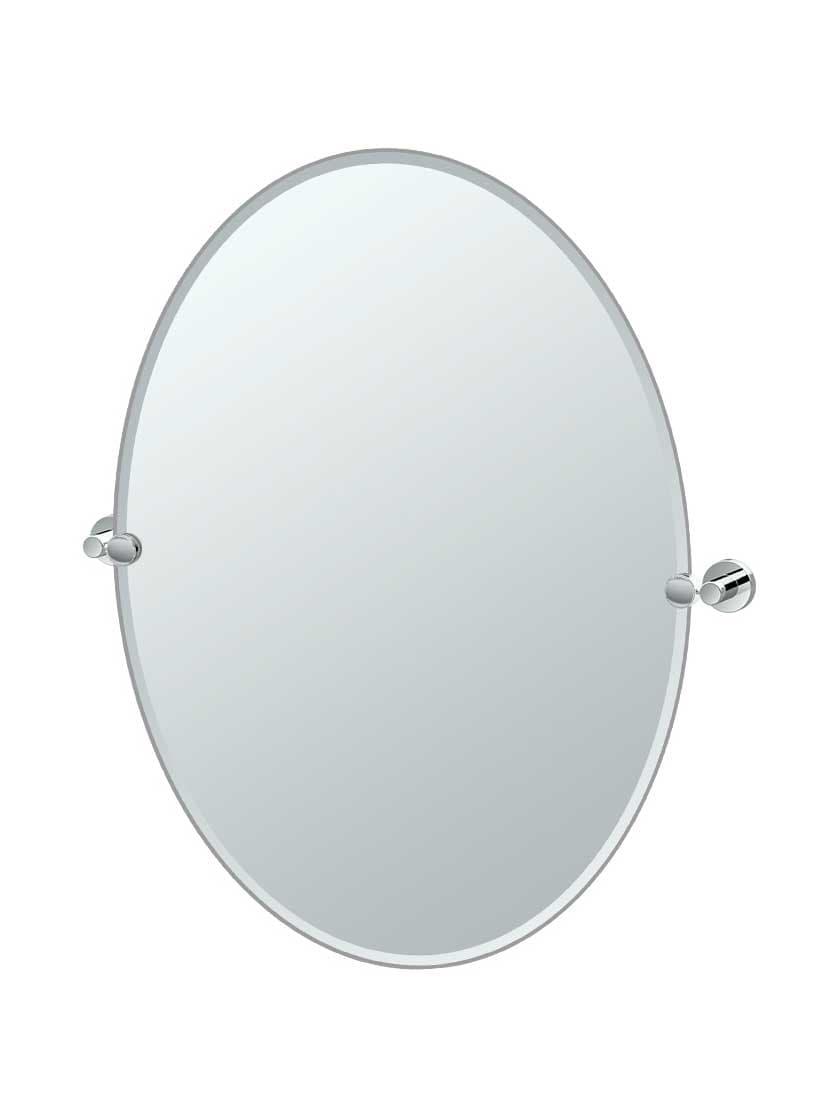 Mirrors |   Glam Frameless Oval Bathroom Mirror – 24″ x 32″ Home Accessories Mirrors