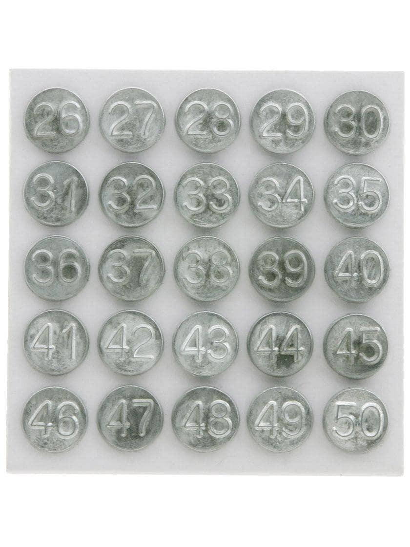 Numbered Tacks |   Set Of Tacks Numbered 26-50 For Wooden Screens And Storm Windows Screen & Storm Numbered Tacks