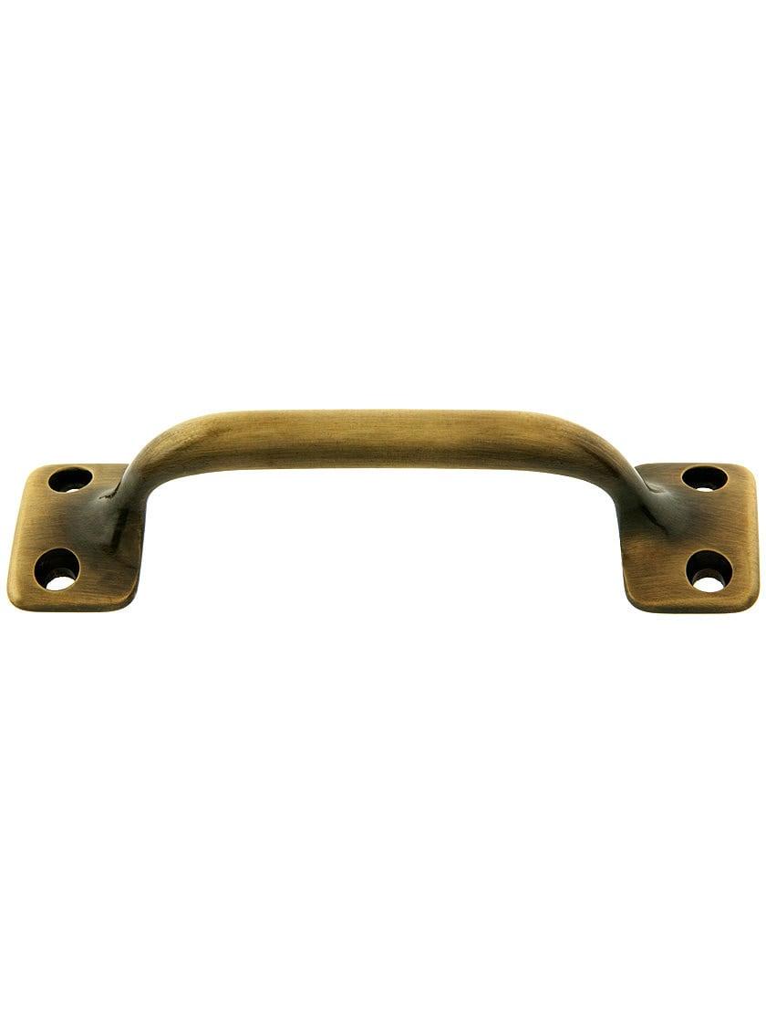 Sash Lifts |   3 1/2″ on Center Solid Brass Handle In Antique-by-Hand Sash Hardware Sash Lifts