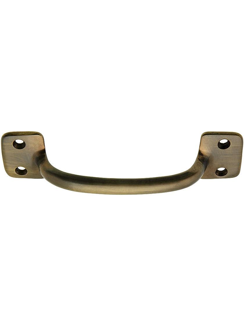 Sash Lifts |   4″ on Center Solid Brass Handle In Antique-by-Hand Sash Hardware Sash Lifts