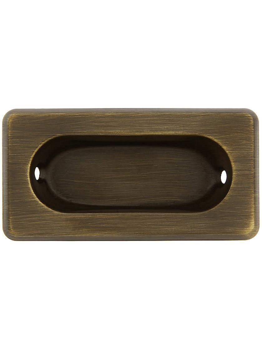 Sash Lifts |   Beveled Edge Recessed Sash Lift With Choice of Finish Sash Hardware Antique Brass/Oil-Rubbed Bronze/Polished Brass/Polished Nickel/Satin Nickel/Un-Lacquered Brass