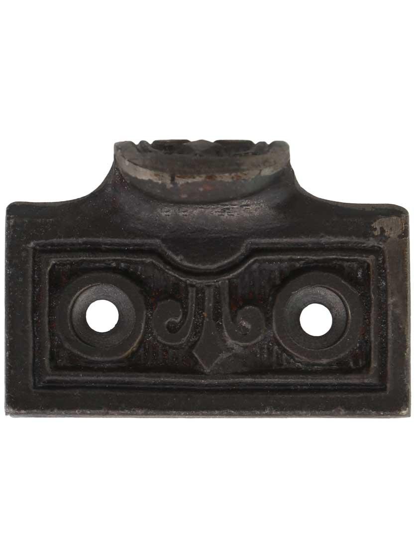 Sash Lifts |   Fleur-de-Lis Cast Iron Sash Lift Sash Hardware Antique Iron/Matte Black