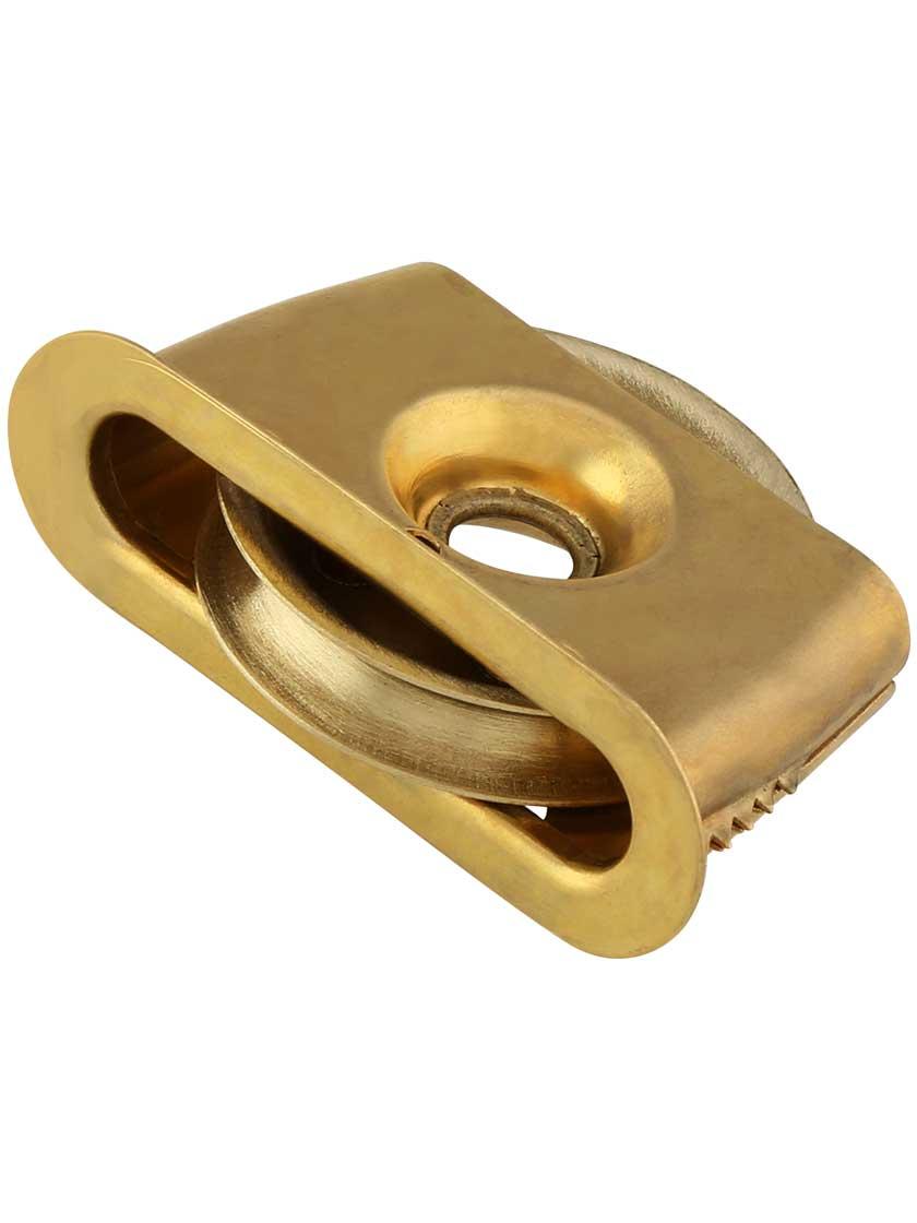 Sash Pulleys |   Wrought Brass Press-Fit Sash Pulley – 2-Inch Diameter Wheel Sash Hardware Sash Pulleys