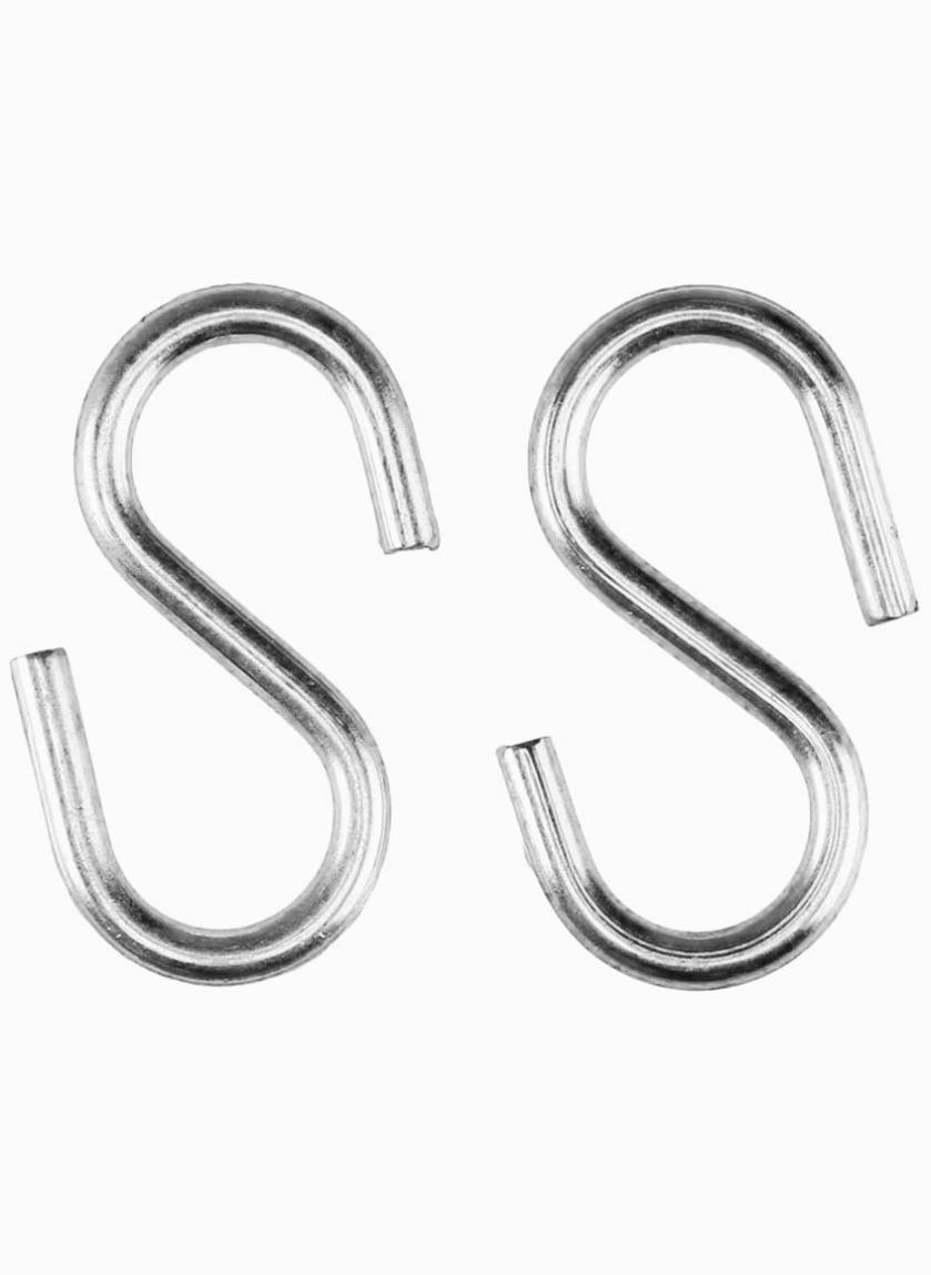 Sash Weights |   Pair of Large Open Asymetrical S-Hooks – 1 1/2″ Sash Hardware Sash Weights