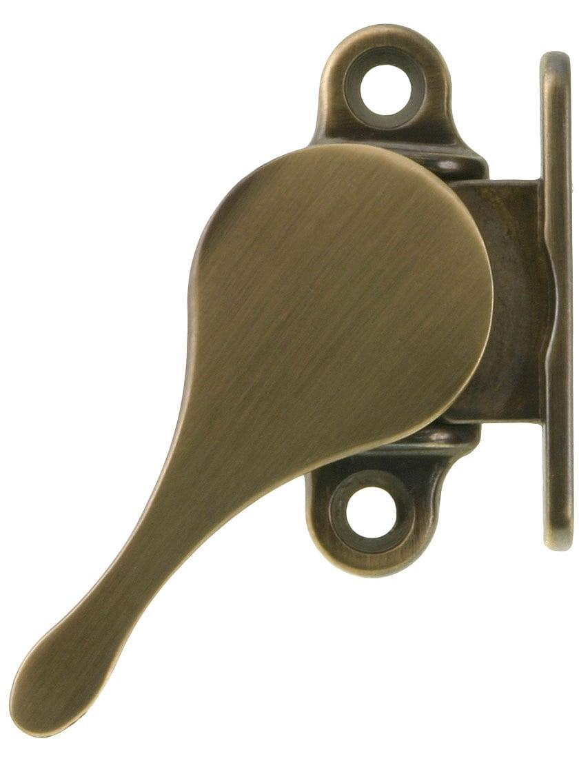 Stays & Stops |   Solid Brass Sash Stay in Antique-By-Hand Finish Sash Hardware Stays & Stops