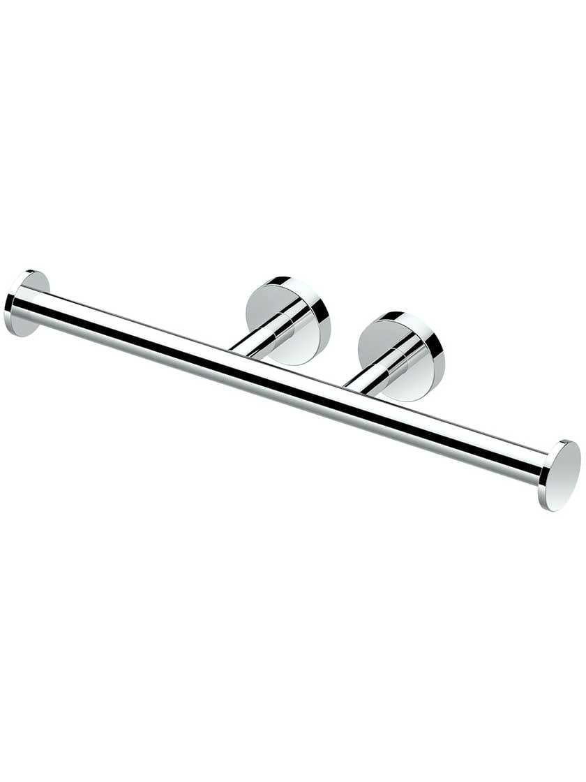 Toilet Paper Holders |   Glam Double Roll Toilet-Paper Holder Bath Accents Polished Chrome/Satin Nickel