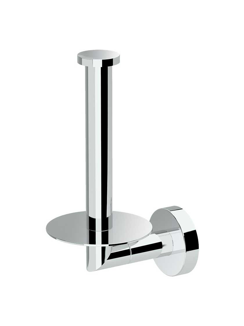 Toilet Paper Holders |   Glam Vertical Toilet Paper Holder Bath Accents Polished Chrome/Satin Nickel