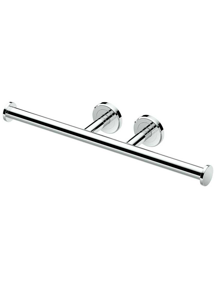 Toilet Paper Holders |   Latitude Double Toilet Paper Holder Bath Accents Polished Chrome/Satin Nickel