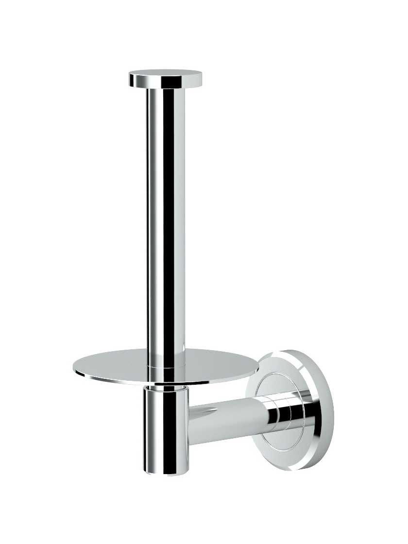 Toilet Paper Holders |   Latitude Vertical Toilet-Paper Holder Bath Accents Polished Chrome/Satin Nickel