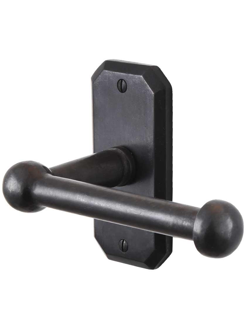 Toilet Paper Holders |   Solid-Bronze Toilet Paper Holder with Angular Plate Bath Accents Dark Bronze