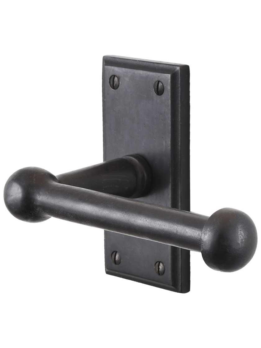 Toilet Paper Holders |   Solid Bronze Toilet-Paper Holder with Rectangular Plate Bath Accents Dark Bronze