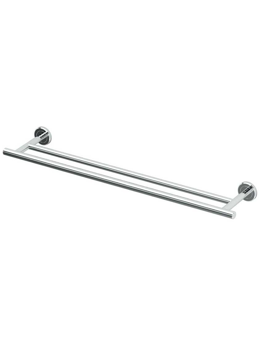 Towel Holders |   24″ Latitude Double Towel Bar Bath Accents Polished Chrome/Satin Nickel