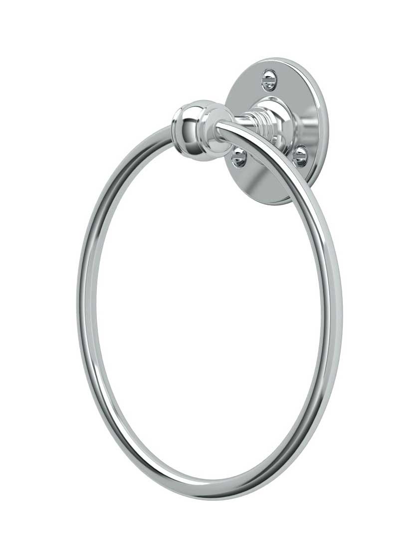 Towel Holders |   Caf&eacute Towel Ring Bath Accents Polished Chrome