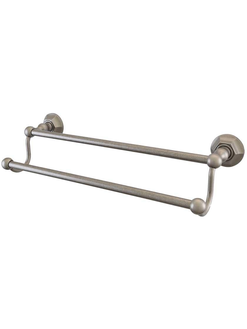 Towel Holders |   Edwardian Double Towel Bar Bath Accents Antique Pewter/German Bronze/Oil-Rubbed Bronze/Polished Chrome/Satin Nickel