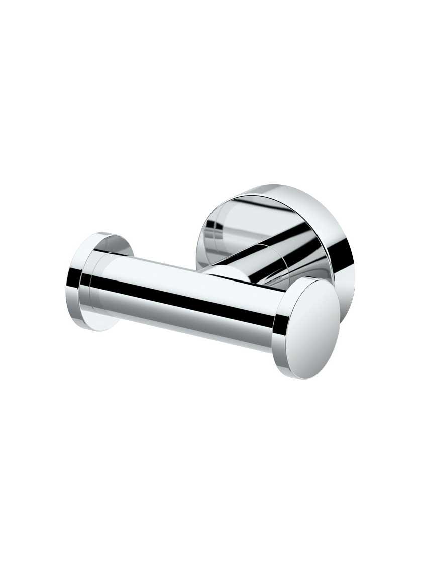 Towel Holders |   Glam Double Bath Hook Bath Accents Polished Chrome/Satin Nickel