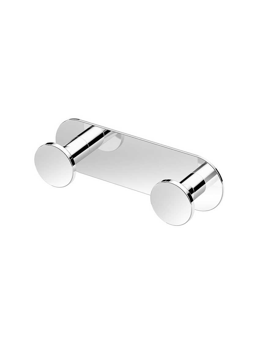 Towel Holders |   Glam Double Towel Hook Bath Accents Polished Chrome/Satin Nickel