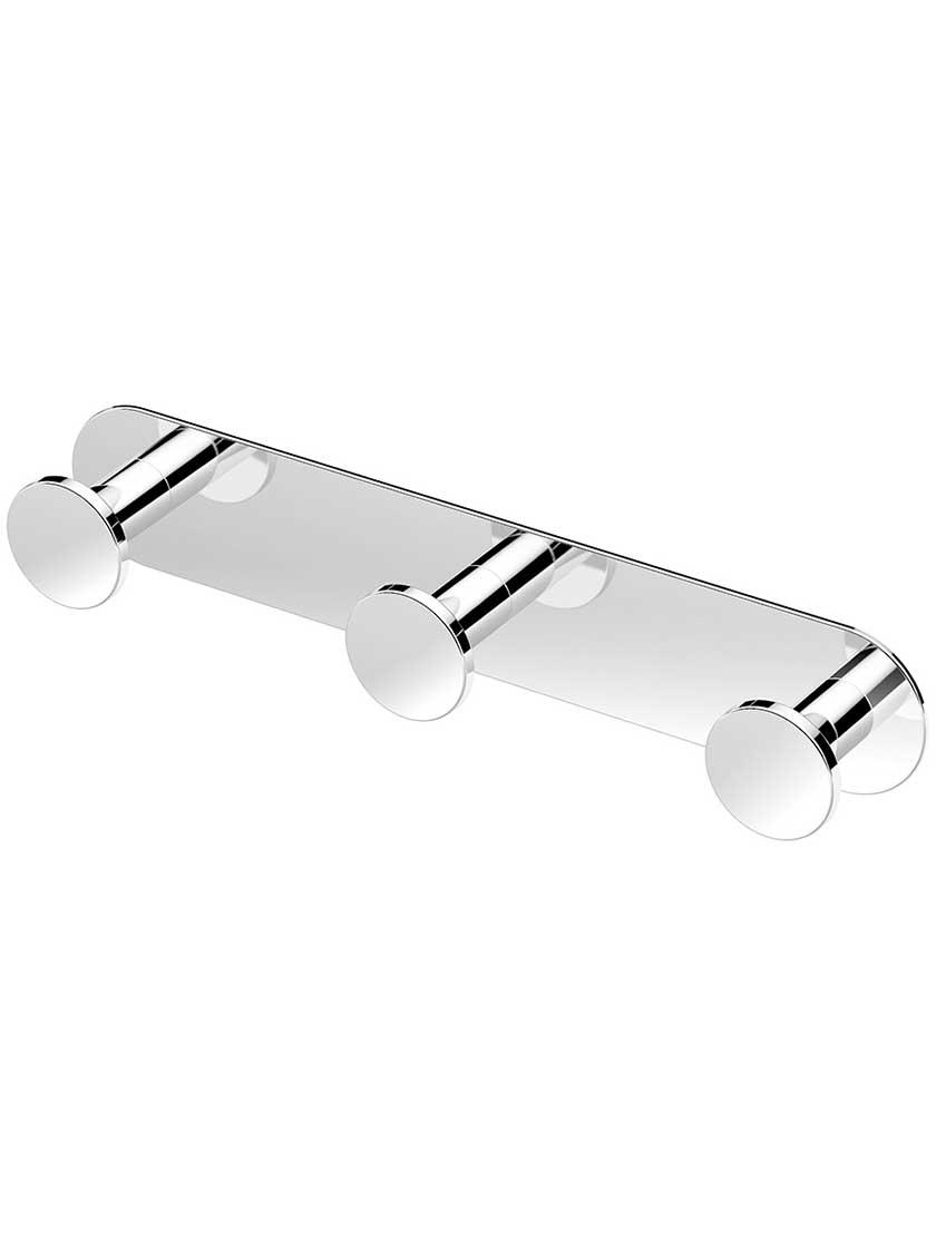 Towel Holders |   Glam Triple Bath Hook Bath Accents Polished Chrome/Satin Nickel