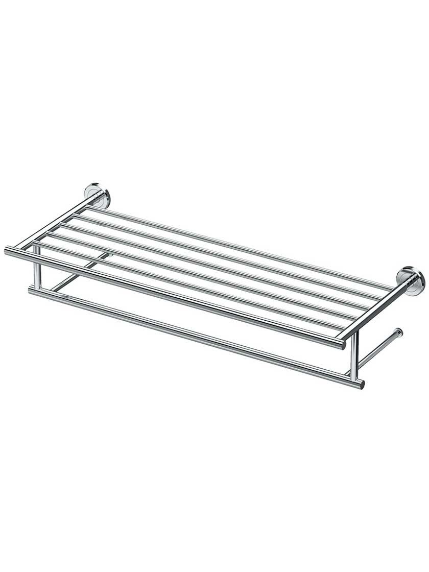 Towel Holders |   Latitude Towel Rack Bath Accents Polished Chrome/Satin Nickel