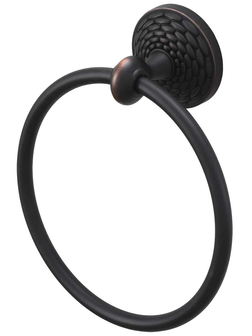 Towel Holders |   Mandalay Towel Ring Bath Accents Satin Nickel/Venetian Bronze