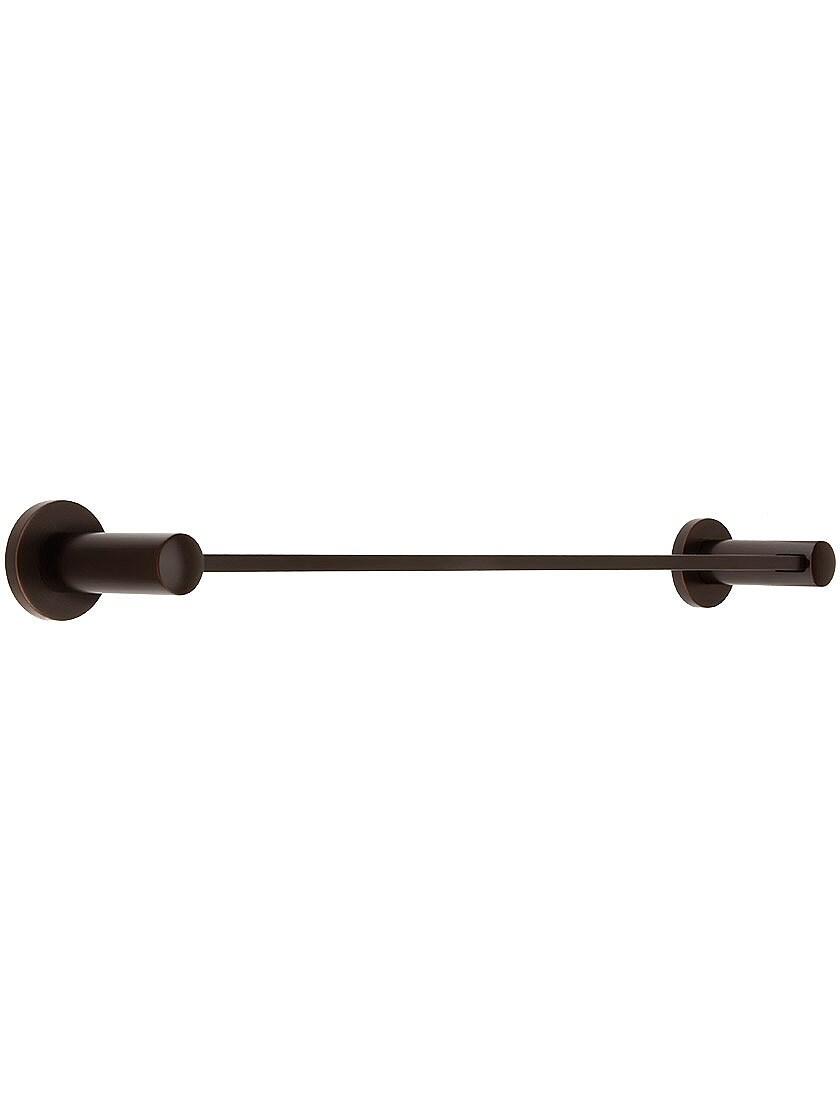 Towel Holders |   Modern Brass Towel Bar With Small Disc Rosettes Bath Accents Oil-Rubbed Bronze/Polished Chrome/Satin Nickel