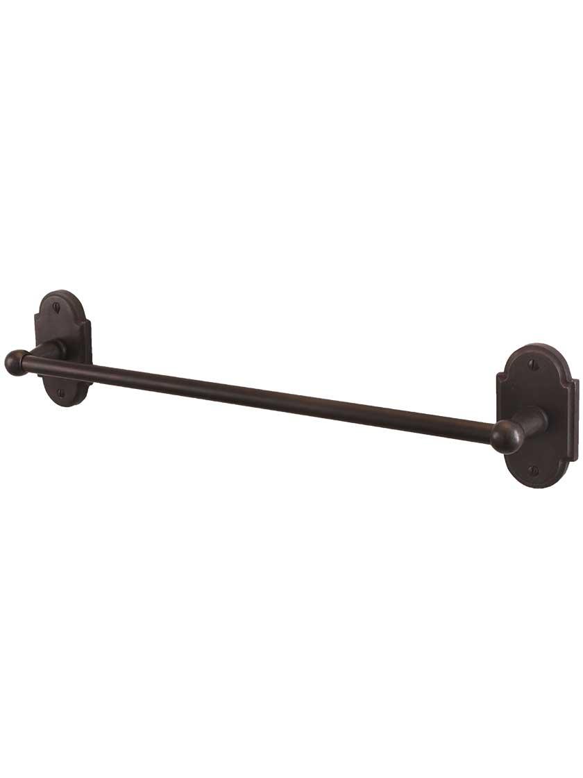 Towel Holders |   Solid-Bronze Towel Bar with Arched Plates Bath Accents Dark Bronze