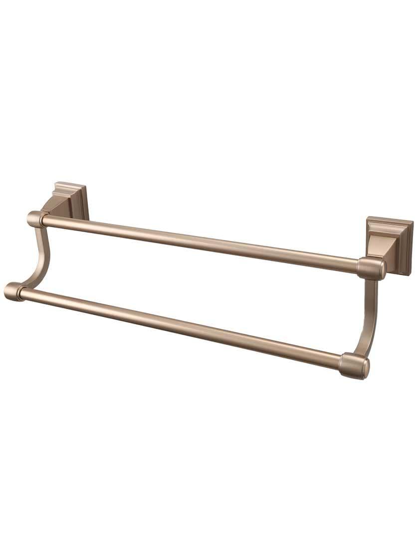 Towel Holders |   Stratton Double Towel Bar Bath Accents Antique Pewter/Brushed Bronze/Polished Nickel/Satin Nickel/Tuscan Bronze