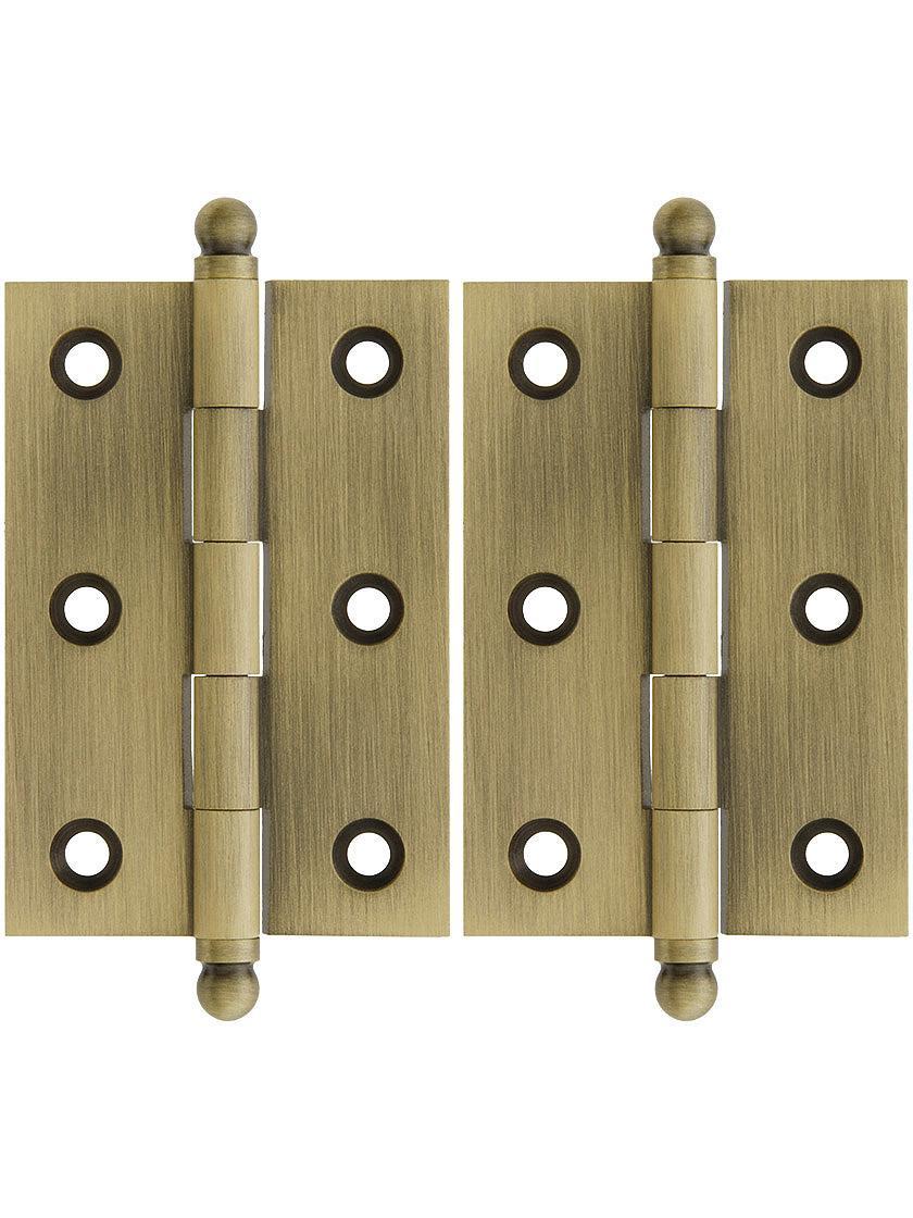 Transom Hinges |   Pair of Premium Solid Brass Cabinet Hinges – 2 1/2″ x 1 3/4″ Transom Hardware Antique Brass/Oil-Rubbed Bronze/Polished Brass/Polished Chrome/Polished Nickel/Satin Nickel/Un-Lacquered Brass