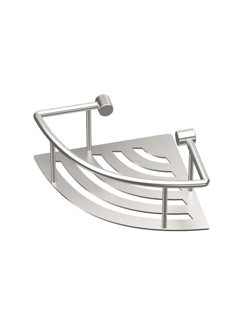 Tub & Shower Accents |   8″ Exton Shower Corner Shelf Bath Accents Polished Chrome/Satin Chrome