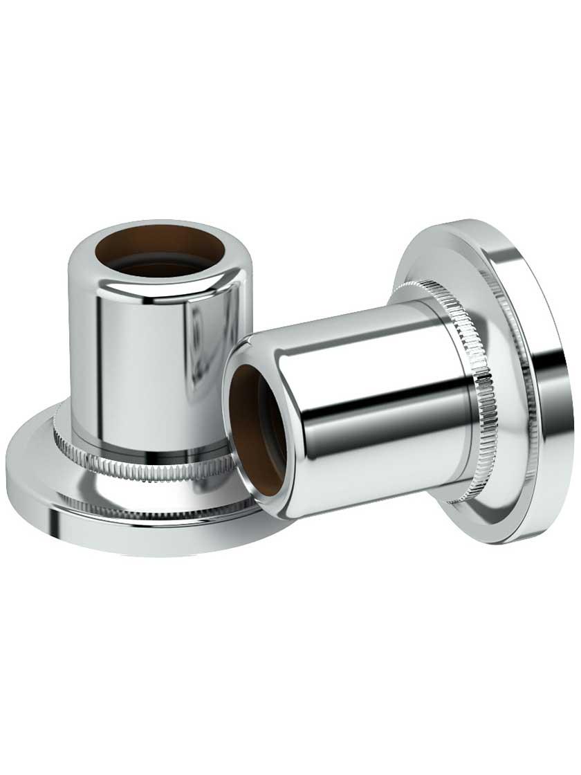 Tub & Shower Accents |   Tiara Shower Curtain Rod Ends Bath Accents Polished Chrome/Satin Nickel