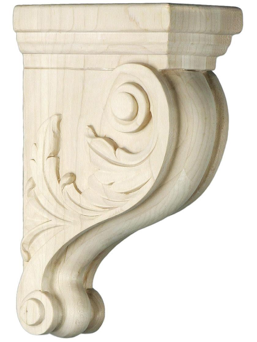 Wood Shelf Brackets |   Leaf Pattern Maple Corbel in 3 Sizes Shelf Brackets Wood Shelf Brackets