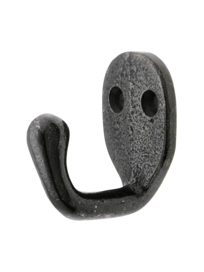 Cast Iron Hooks |   Small Cast-Iron Single Hook with Lacquered Antique Finish Cast Iron Hooks Cast Iron Hooks