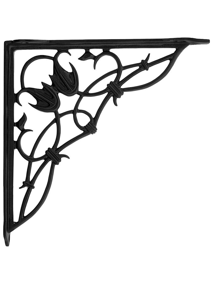 Iron |   Bleeding Heart Cast-Iron Shelf Bracket – 8 1/2″ x 8 5/8″ Iron Iron