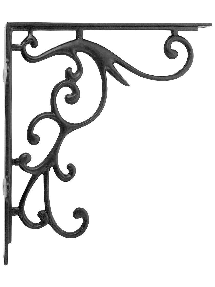 Iron |   Large Iron Bracket With Scroll Design – 9 7/8″ x 9 1/8″ Iron Iron