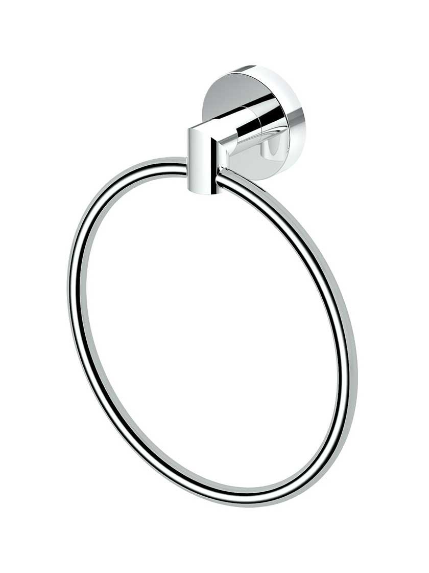 Towel Holders |   Glam Towel Ring Bath Accents Polished Chrome/Satin Nickel