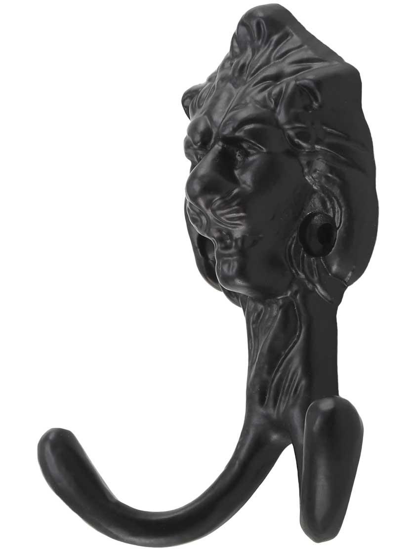 Cast Iron Hooks |   Cast Iron Lion-Head Coat Hook Cast Iron Hooks Antique Iron/Matte Black