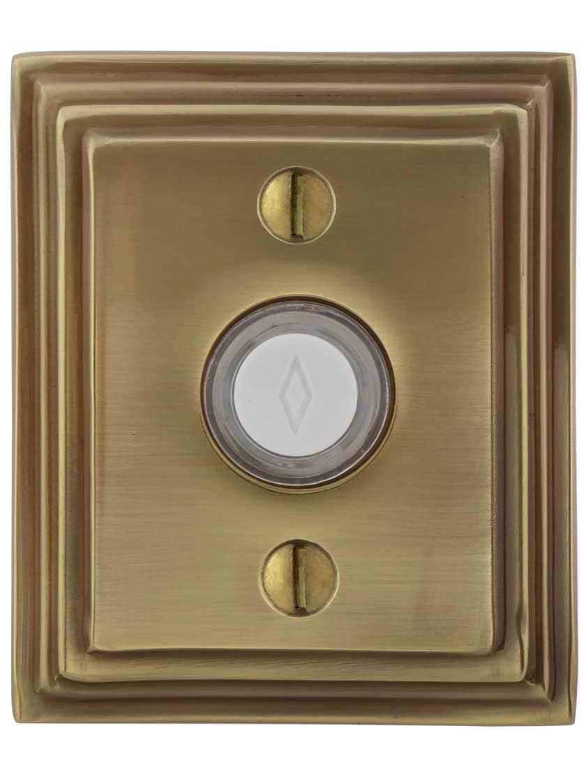 Doorbells & Knockers |   Doorbell Button with Wilshire Rosette Doorbells & Knockers Antique Brass/Antique Pewter/Matte Black/Oil-Rubbed Bronze/Polished Brass Lifetime/Polished Chrome/Polished Nickel Lifetime/Satin Nickel