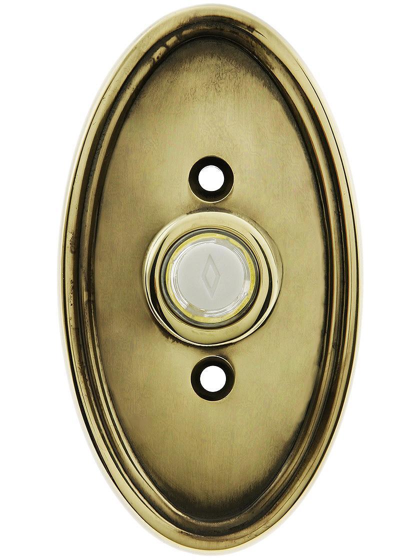 Doorbells & Knockers |   Oval Design Door Chime Ringer In Forged Brass Doorbells & Knockers Antique Brass/Antique Pewter/Oil-Rubbed Bronze/Polished Brass/Polished Chrome/Satin Nickel