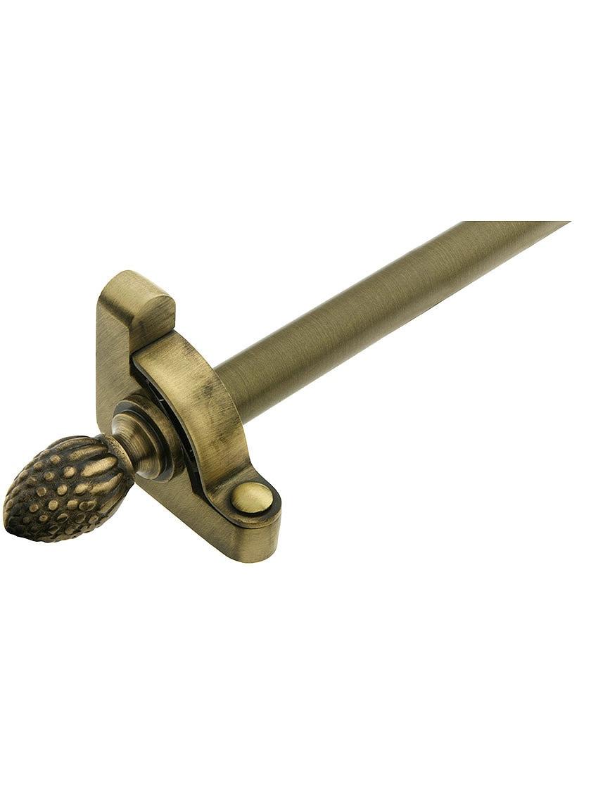 Stair Rods |   Heritage Pineapple Tip Stair Rod – 1/2″ Diameter Brass With Standard Brackets Stair Hardware Antique Brass/Antique Pewter/Polished Brass/Satin Brass/Satin Nickel/Wrought Iron