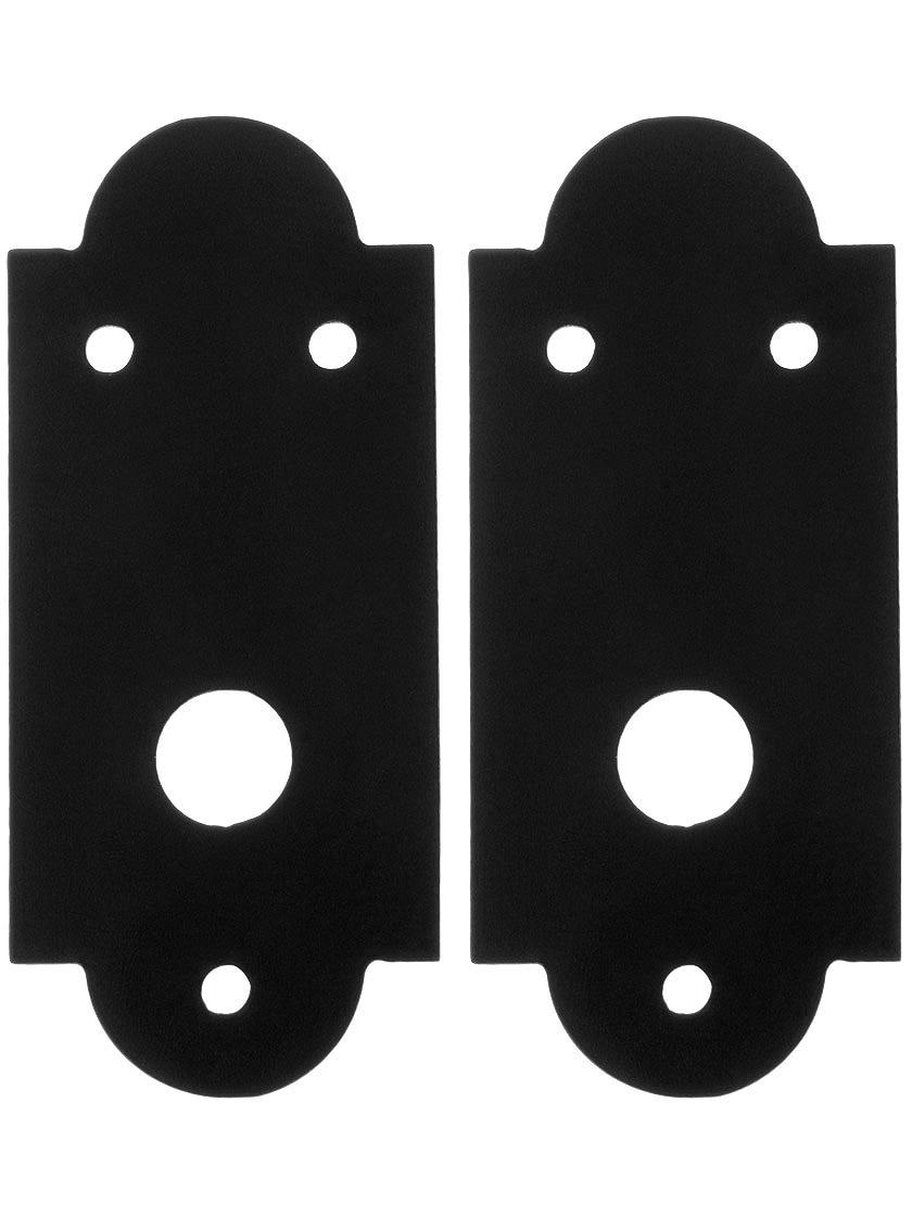 Hinge Parts |   Pair of Aluminum Lag pintle Escutcheons With Black Powder-Coated Finish Hinge Parts Hinge Parts