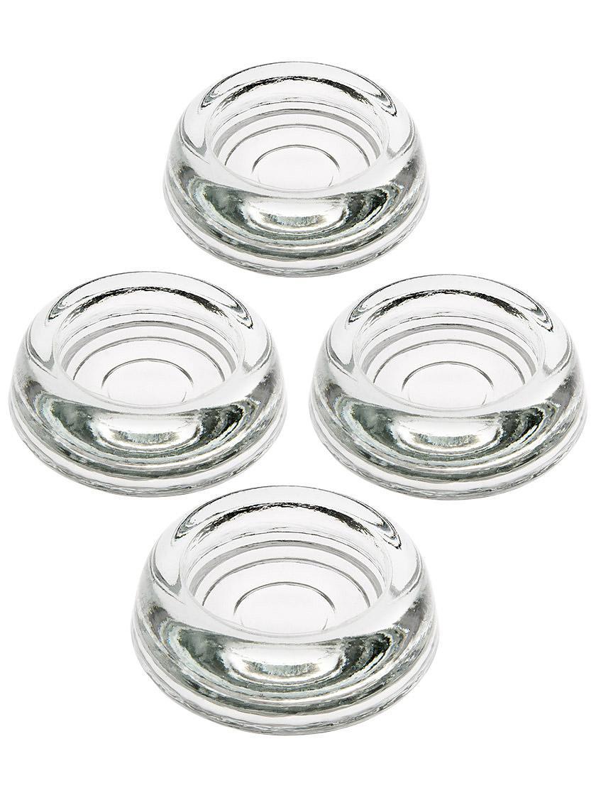 Casters |   Set of 4 Glass Furniture Caster Cups – 2 9/16″ Diameter Casters Casters